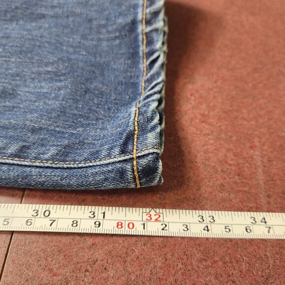 Raleigh Denim Workshop Jeans 38 Alexander Relaxed Straight Hand Crafted Med Wash - Picture 15 of 16